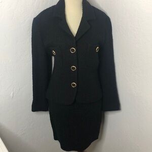 Vintage Black Hexagone Paris Skirt Set Size 1/38